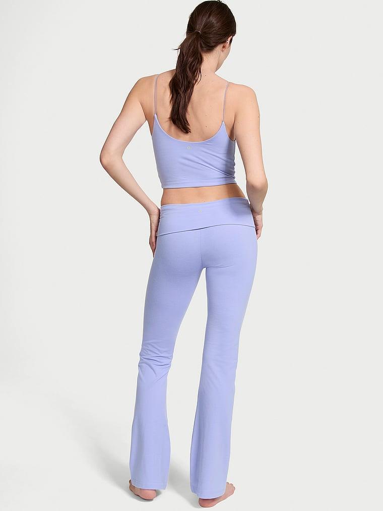 VS Cotton Yoga Foldover Flare Leggings Product Image