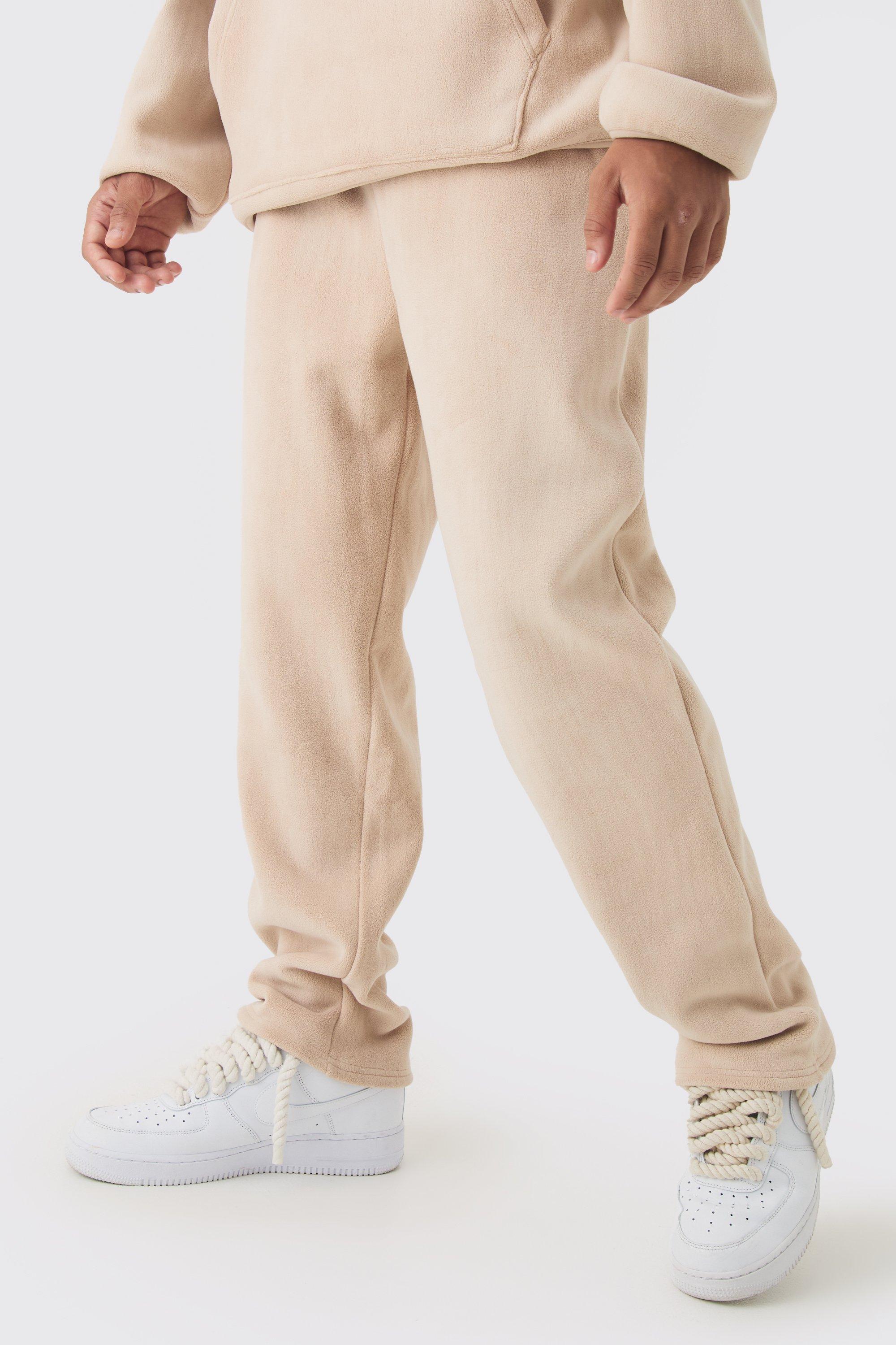 Straight Polar Fleece Sweatpants | boohooMAN USA Product Image