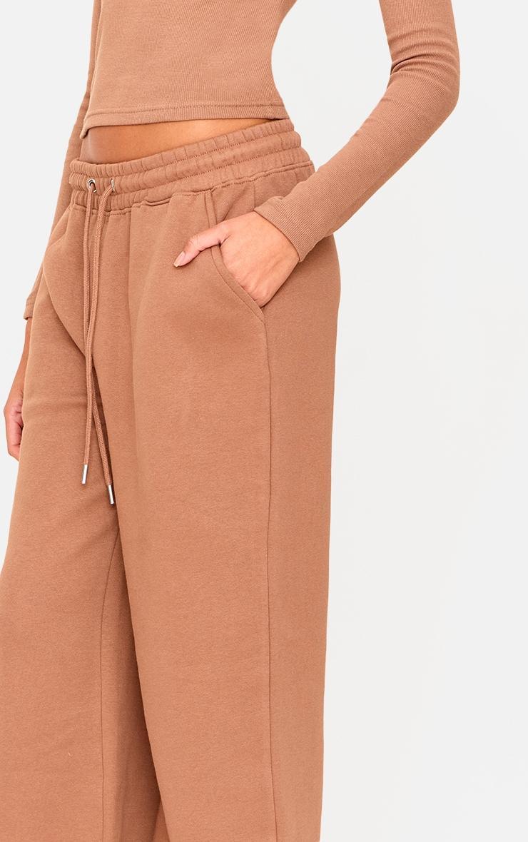 Taupe Drawcord Wide Leg Sweatpants Product Image