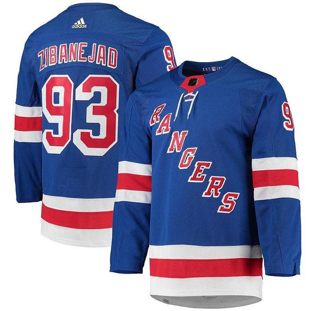 Mens adidas Mika Zibanejad Blue New York Rangers Home Primegreen Authentic Pro Player Jersey Product Image