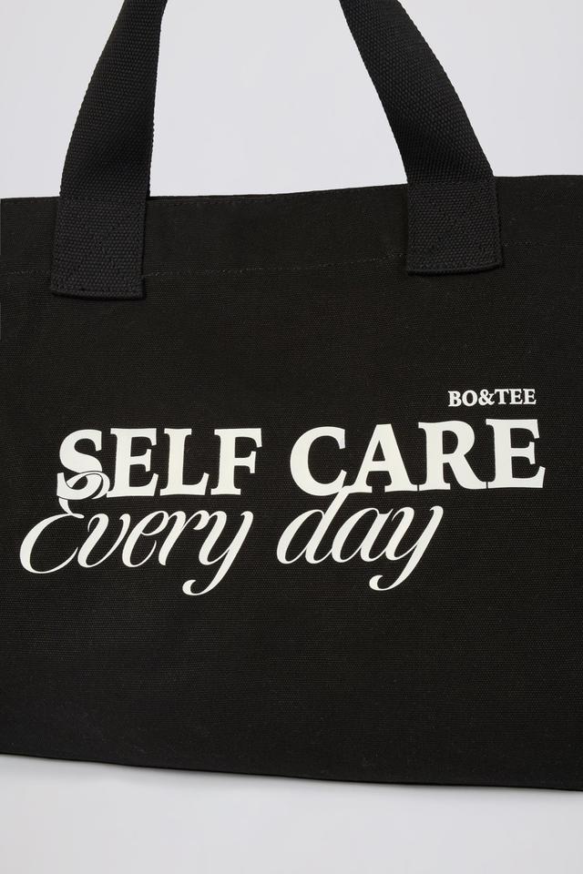 Oversized Canvas Tote Bag in Black Product Image