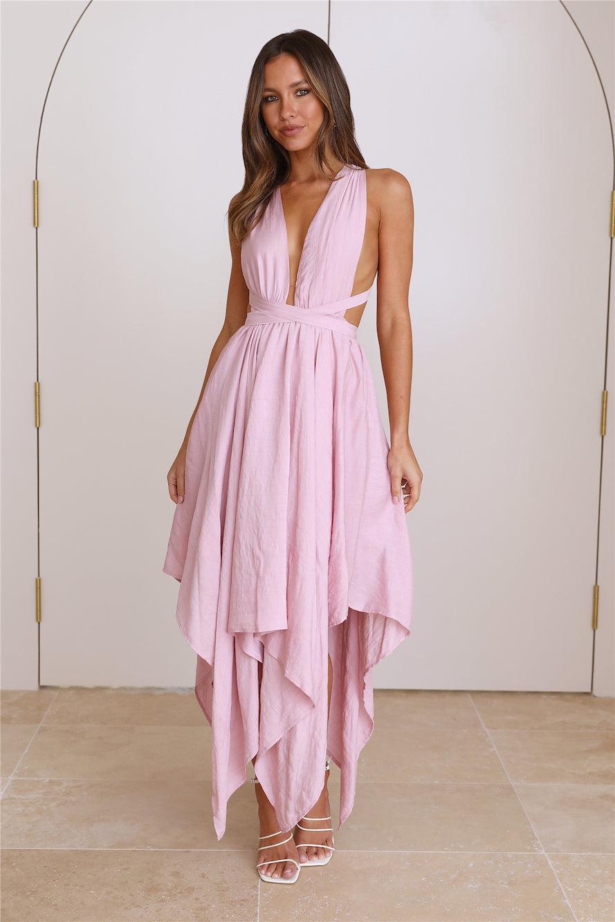 Lover Wanted Midi Dress Pink Product Image