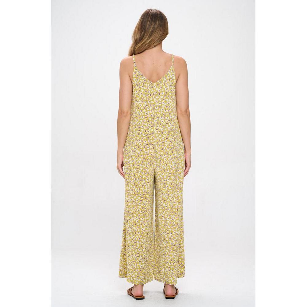 WEST K Women's Alaiya Knit Strappy Jumpsuit - Medium - Yellow Daisy Product Image