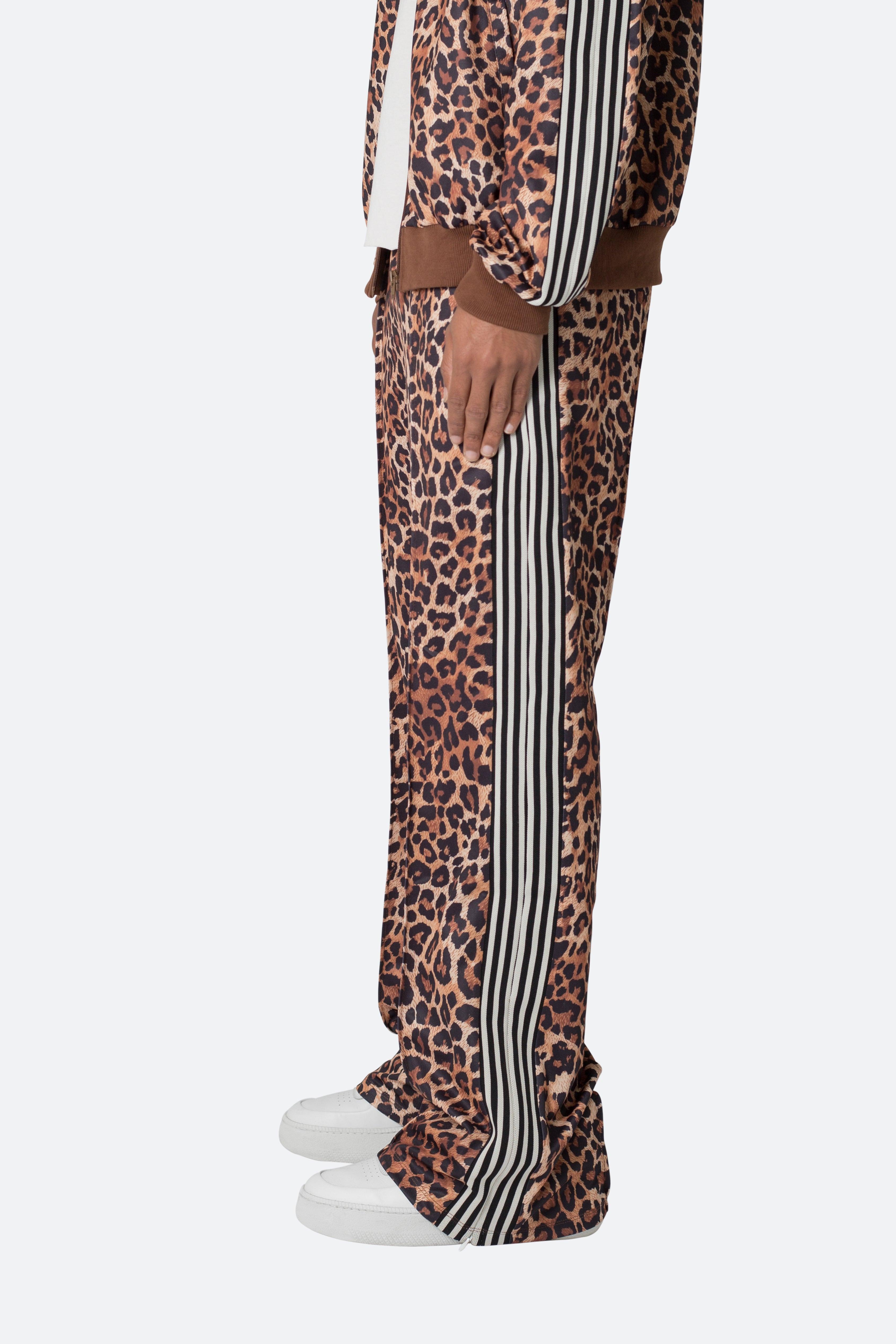 Leopard Track Pants - Leopard Print Product Image