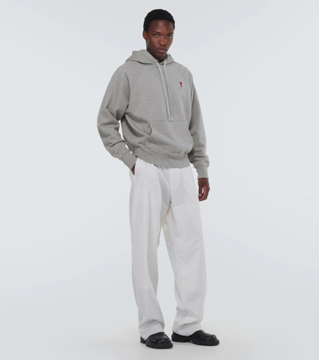 AMI ALEXANDRE MATTIUSSI Ami De Caur Hoodie In Heather Grey Product Image