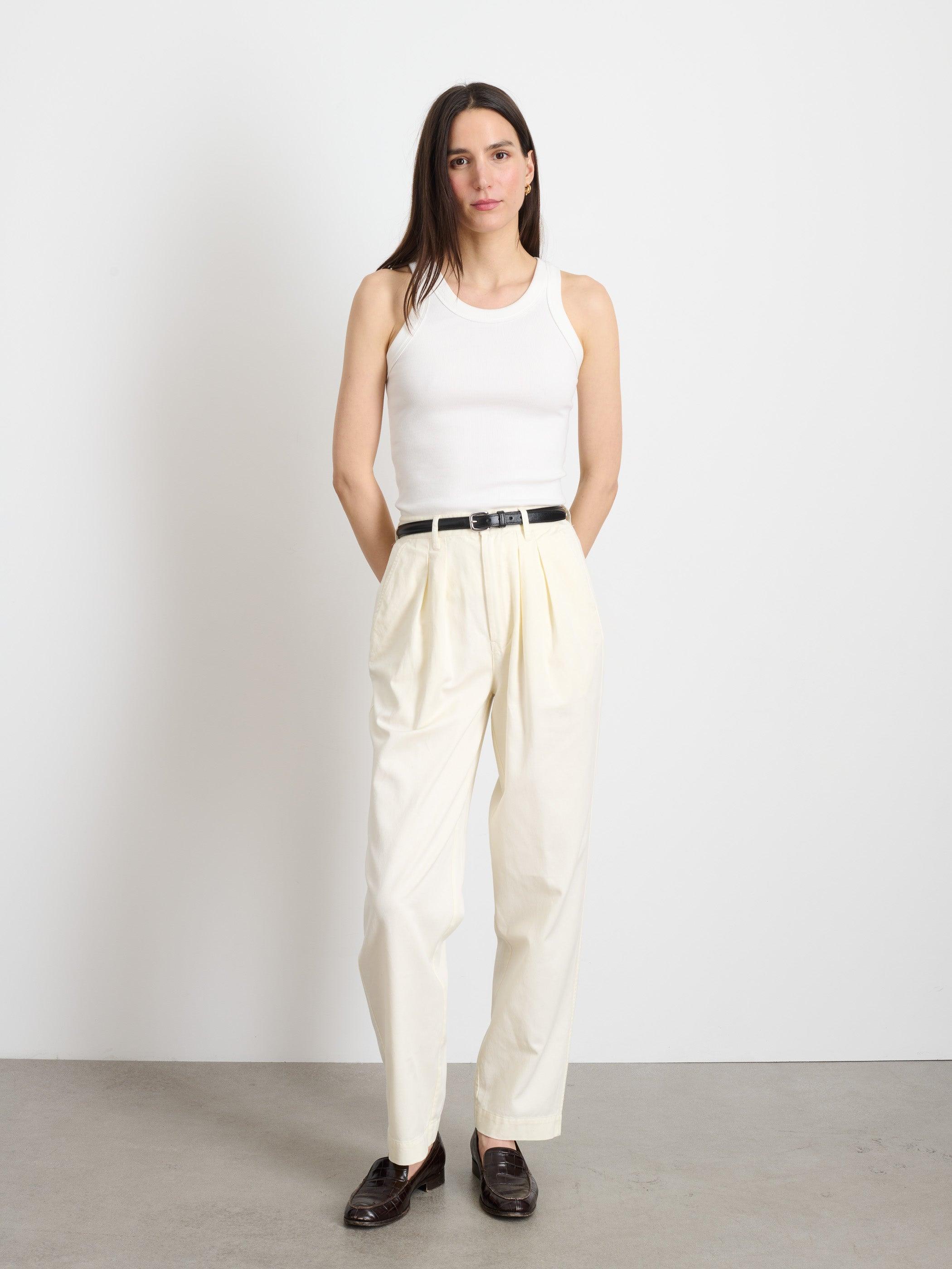 Keaton Double Pleat Pant in Twill Female Product Image