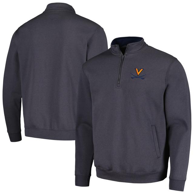 Mens Colosseum Charcoal Virginia Cavaliers Tortugas Team Logo Quarter-Zip Jacket Product Image