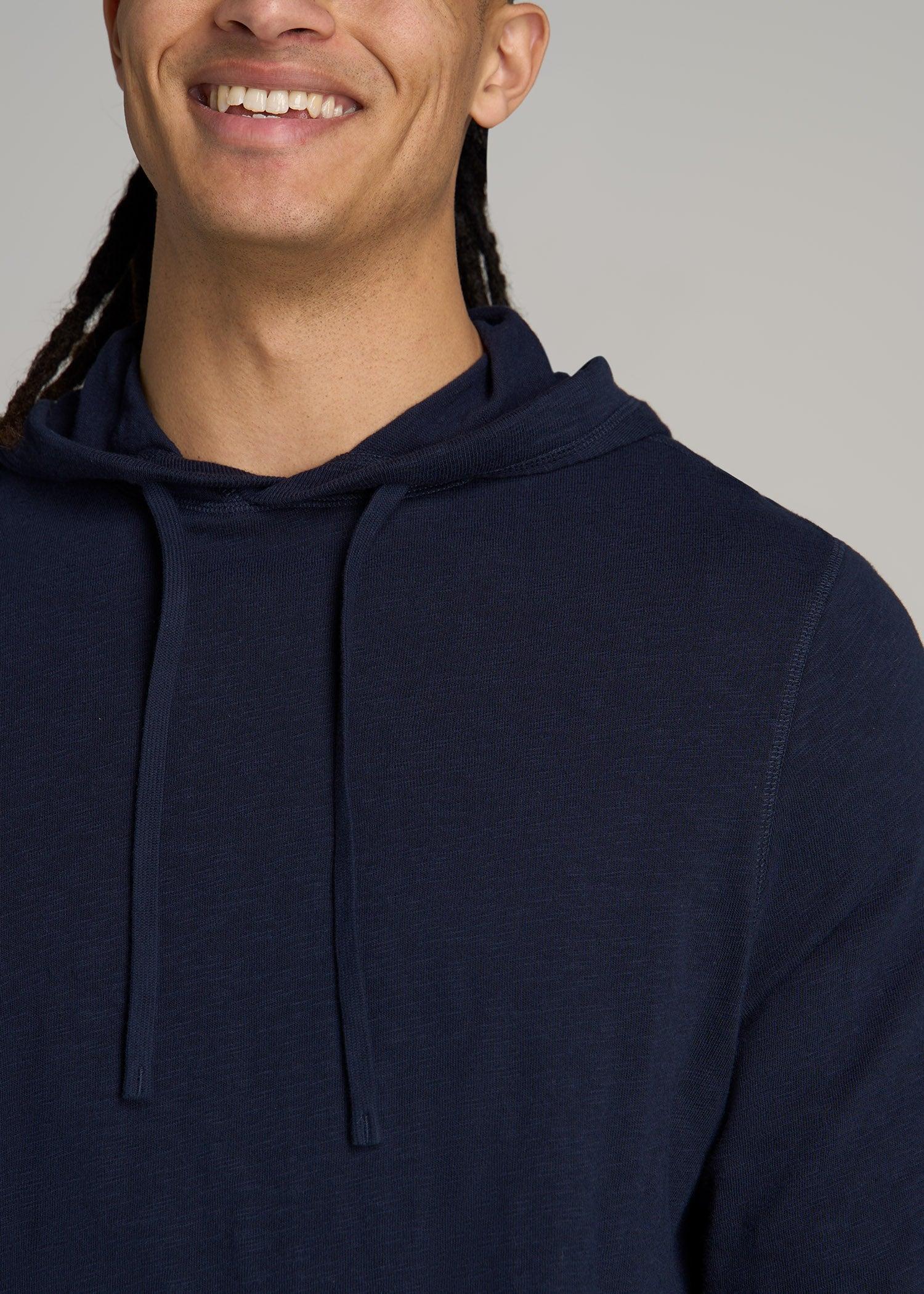 Sunwashed Slub Pullover Men's Tall Hoodie in Evening Blue Male Product Image