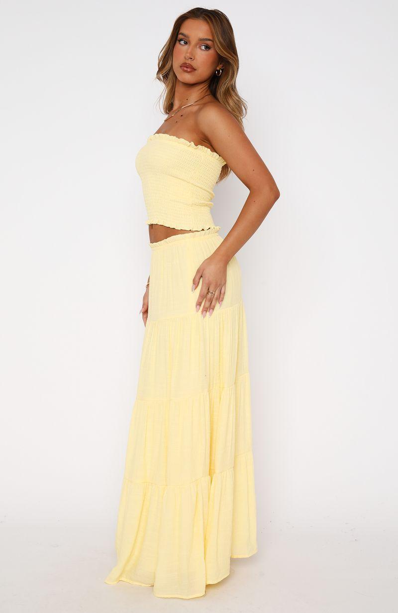 Prove Me Right Maxi Skirt Lemon Product Image