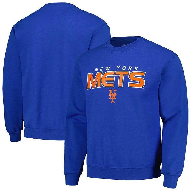 Mens Stitches Royal New York Mets Pullover Sweatshirt Product Image