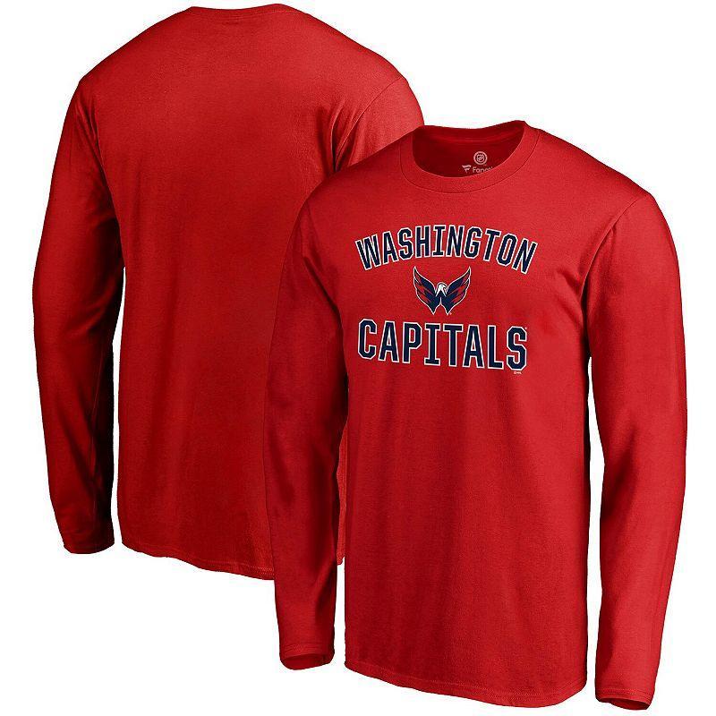 Mens Fanatics Branded Washington Capitals Team Victory Arch Long Sleeve T-Shirt Product Image