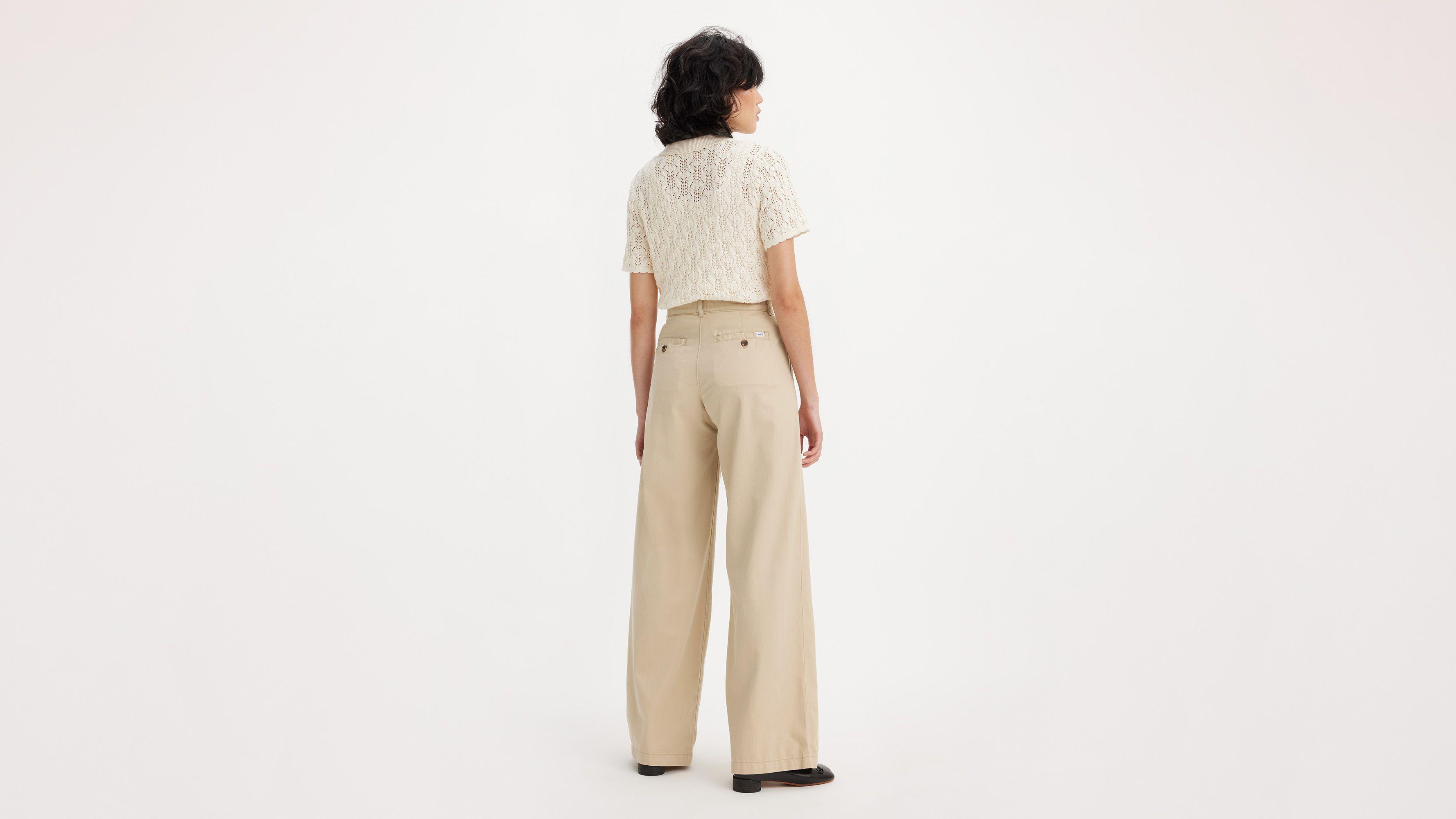 Levis Pleated Wide Leg Womens Trouser Pants Product Image