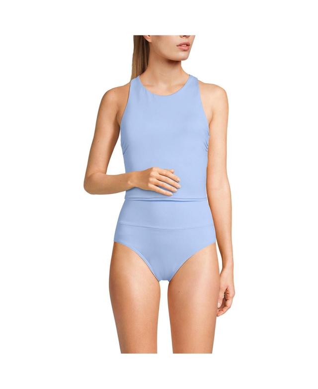 Lands End Womens High Neck Racerback Midkini Swimsuit Top Product Image