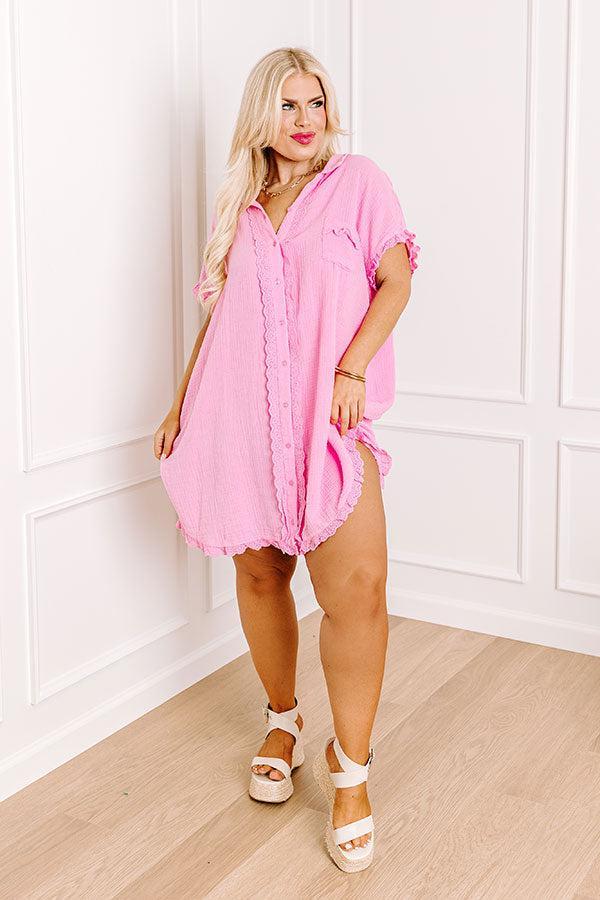 Nashville Stroll Shift Dress in Bubblegum Curves product image