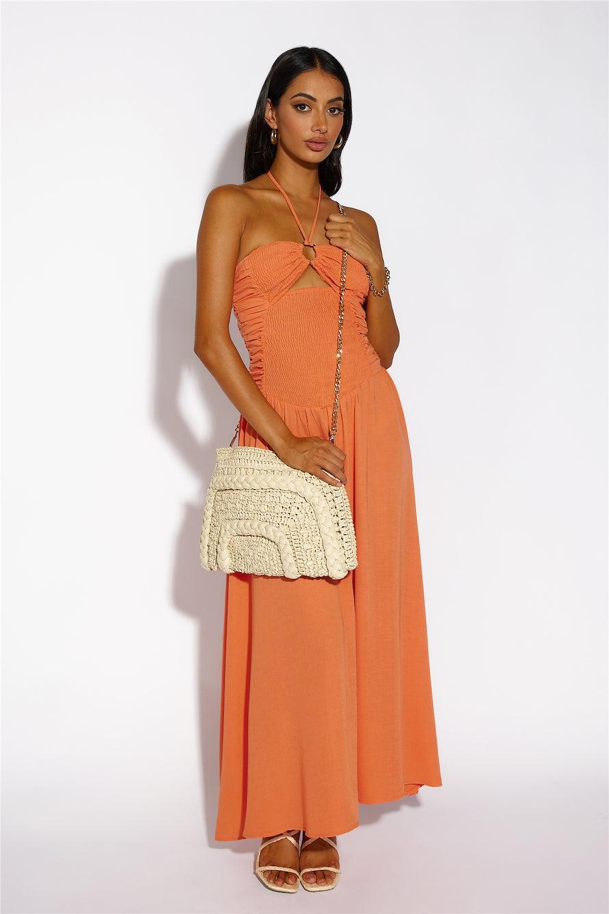 Go Back In Time Maxi Dress Orange Product Image