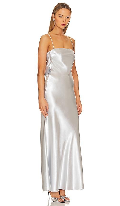 LPA Finelli Maxi Dress Metallic Silver. (also in M, XL). Product Image