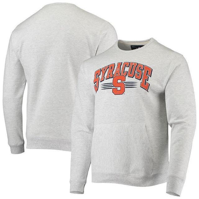 Mens League Collegiate Wear Heathered Gray Syracuse Orange Upperclassman Pocket Pullover Sweatshirt Product Image