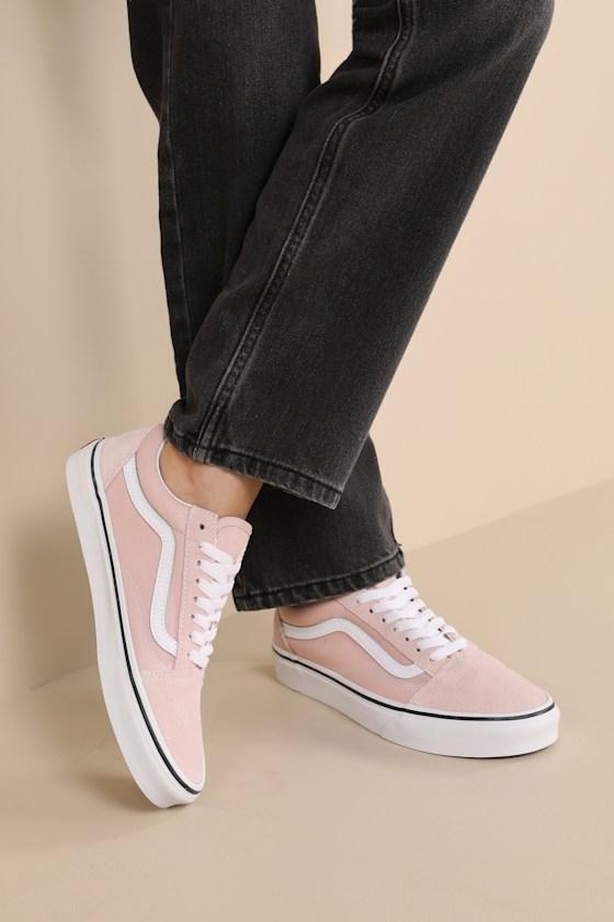 Old Skool Rose Smoke Suede Lace-Up Sneakers Product Image