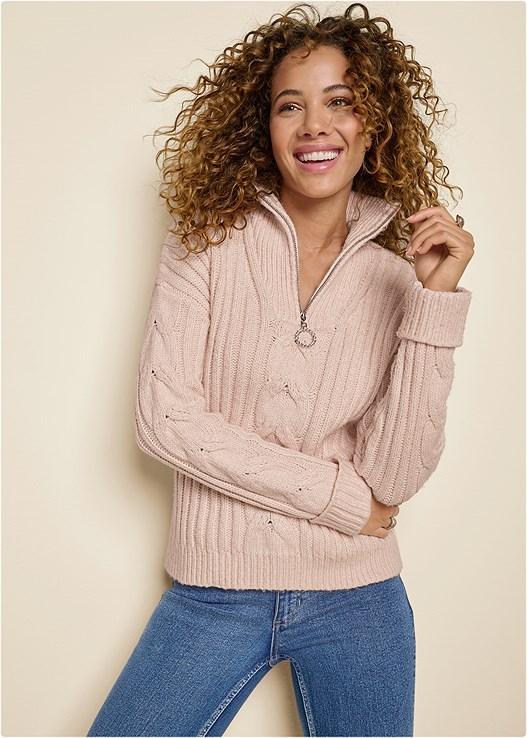 Quarter Zip Sweater Product Image