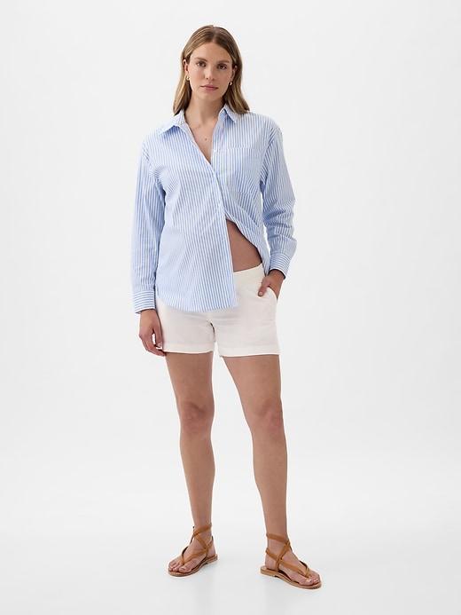 Maternity Linen-Cotton Shorts Product Image