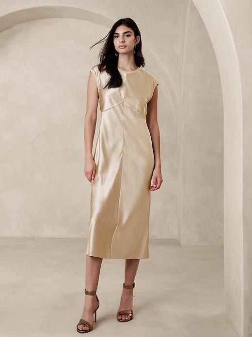 Claudette Silk Midi Dress Product Image