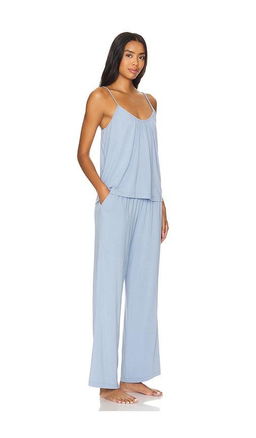 eberjey Gisele Cami & Pant PJ Set in Baby Blue. Product Image