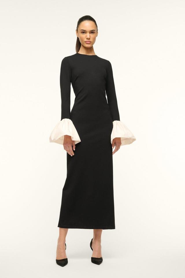 HAWTHORNE MAXI DRESS | BLACK IVORY Product Image