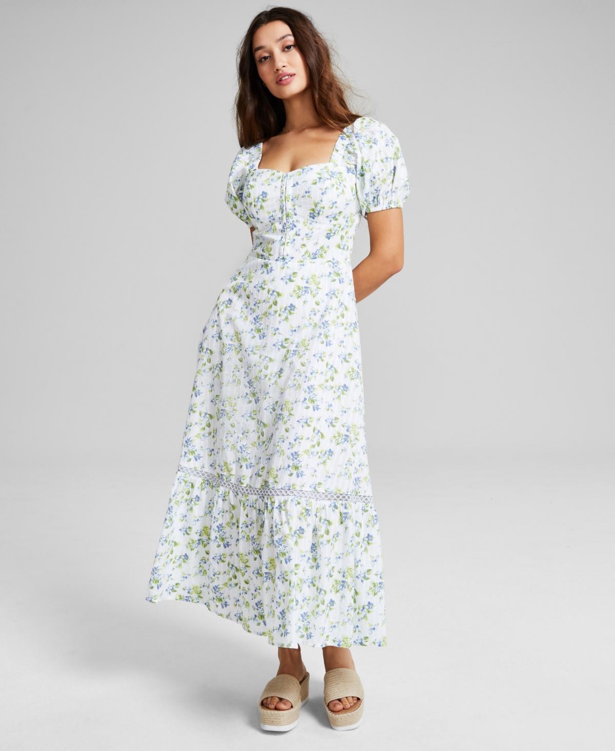 And Now This Womens Cotton Corset-Look Maxi Dress, Created for Macys Product Image