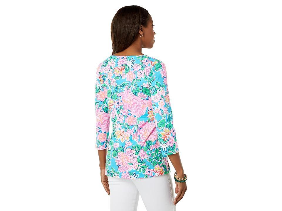 Lilly Pulitzer UPF 50+ Karina Tunic Rose To The Occasion Engineered Chilly Lilly) Women's Clothing Product Image