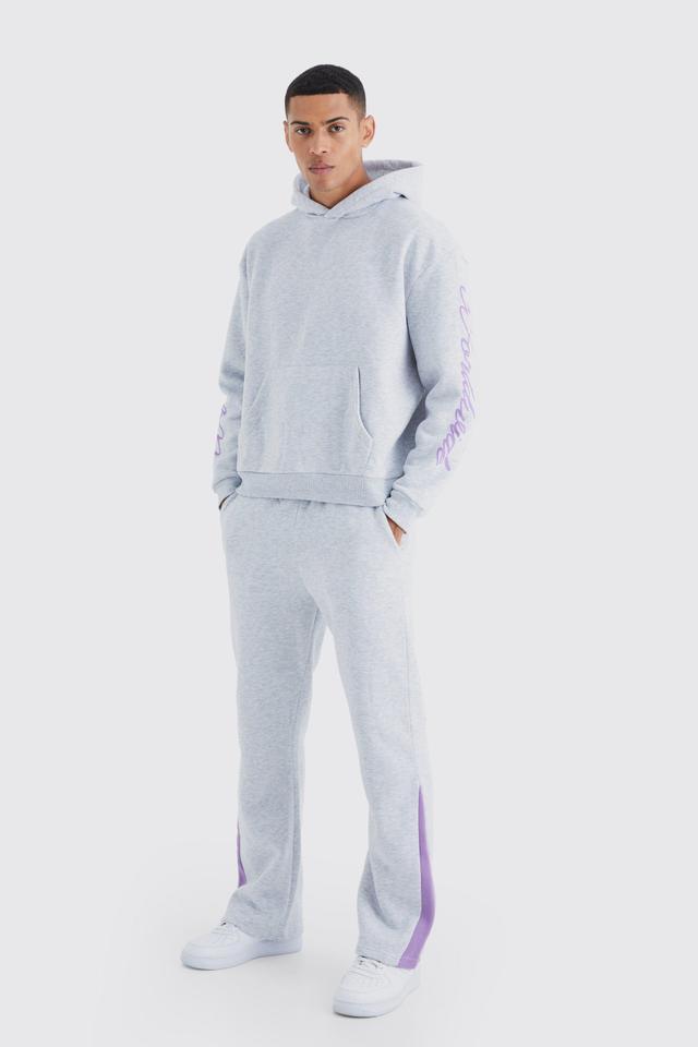 Worldwide Placement Printed Gusset Tracksuit | boohooMAN USA Product Image