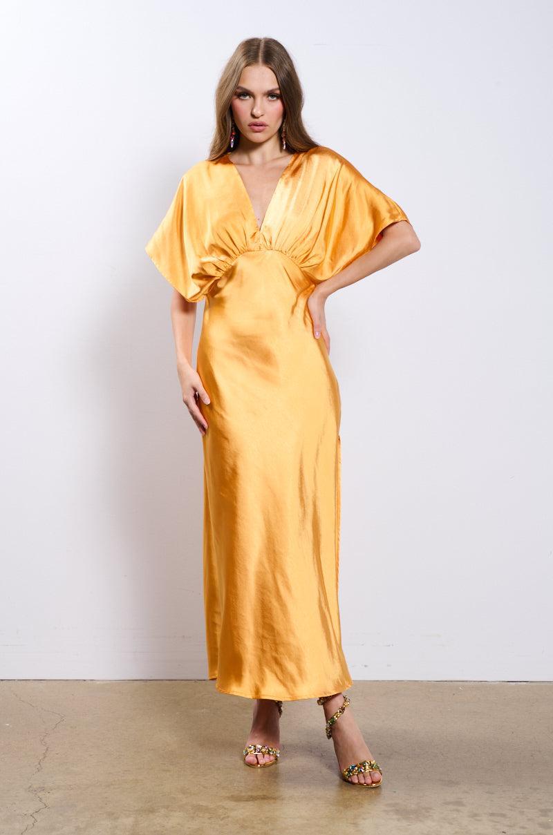 MAD IN LOVE SATIN MAXI DRESS Product Image