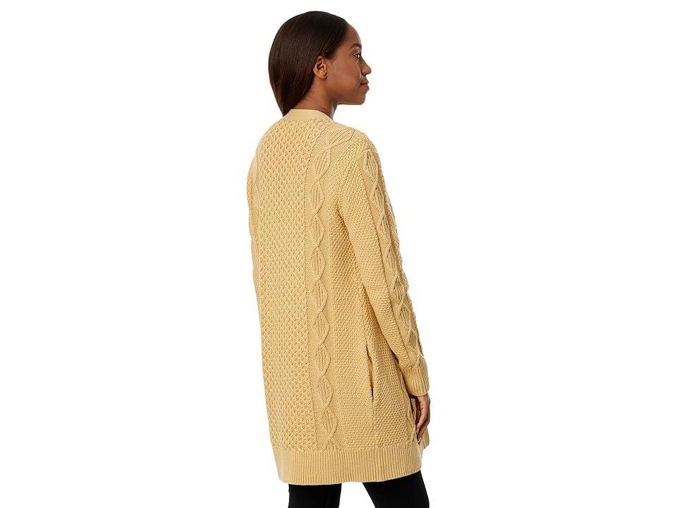 L.L.Bean Signature Combed Cotton Cardigan (Katahdin Khaki) Women's Clothing Product Image