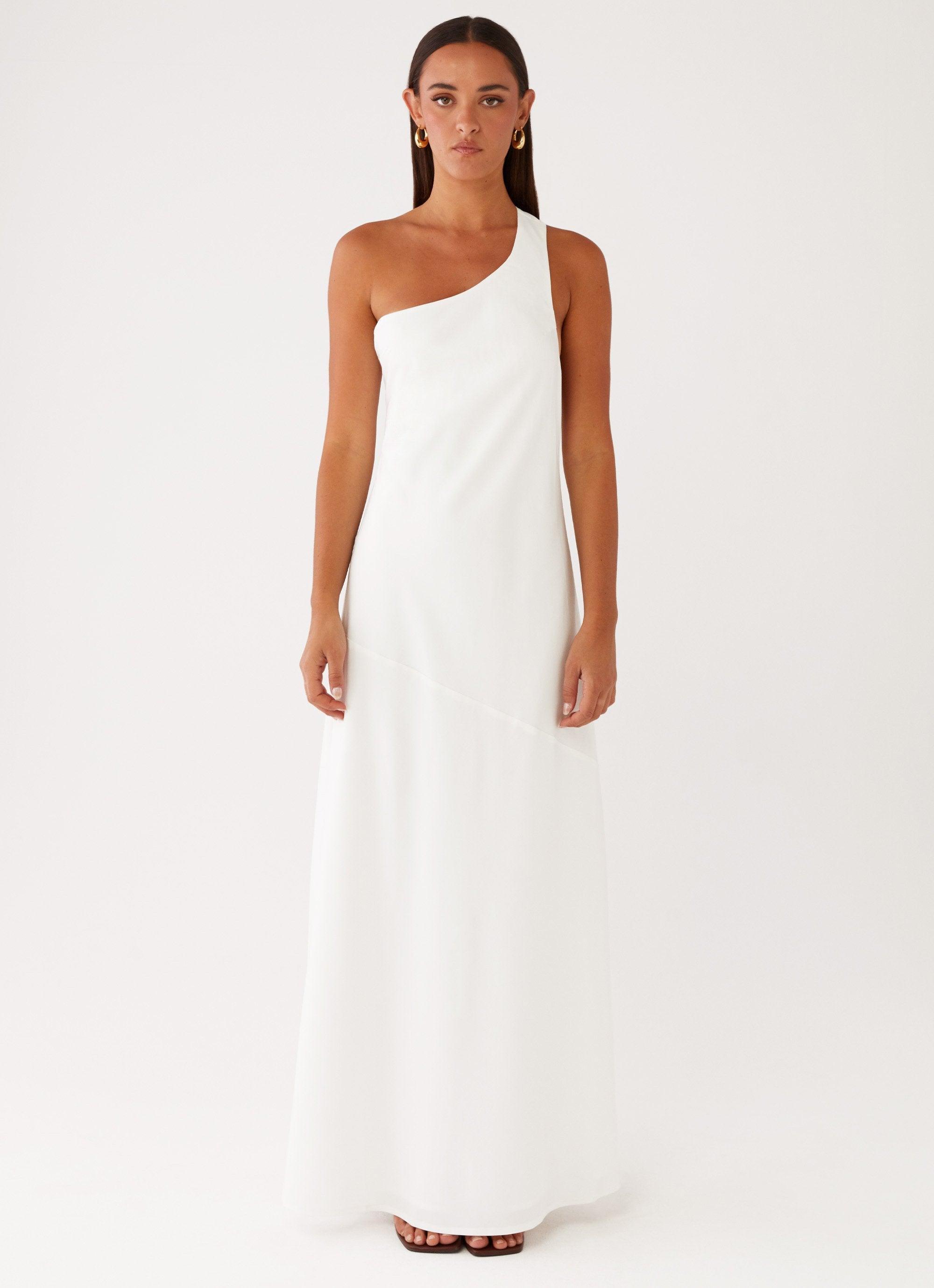 Oaklyn One Shoulder Maxi Dress - Ivory Product Image