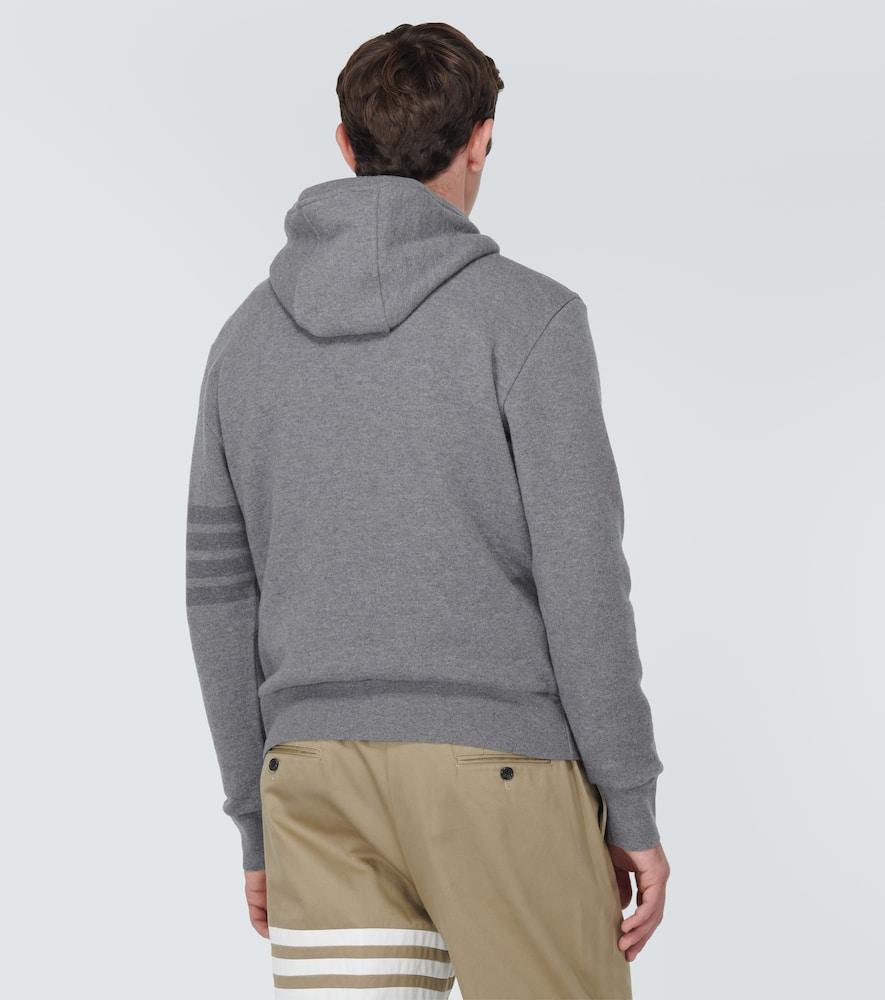 THOM BROWNE Grey Wool Hoodie Product Image