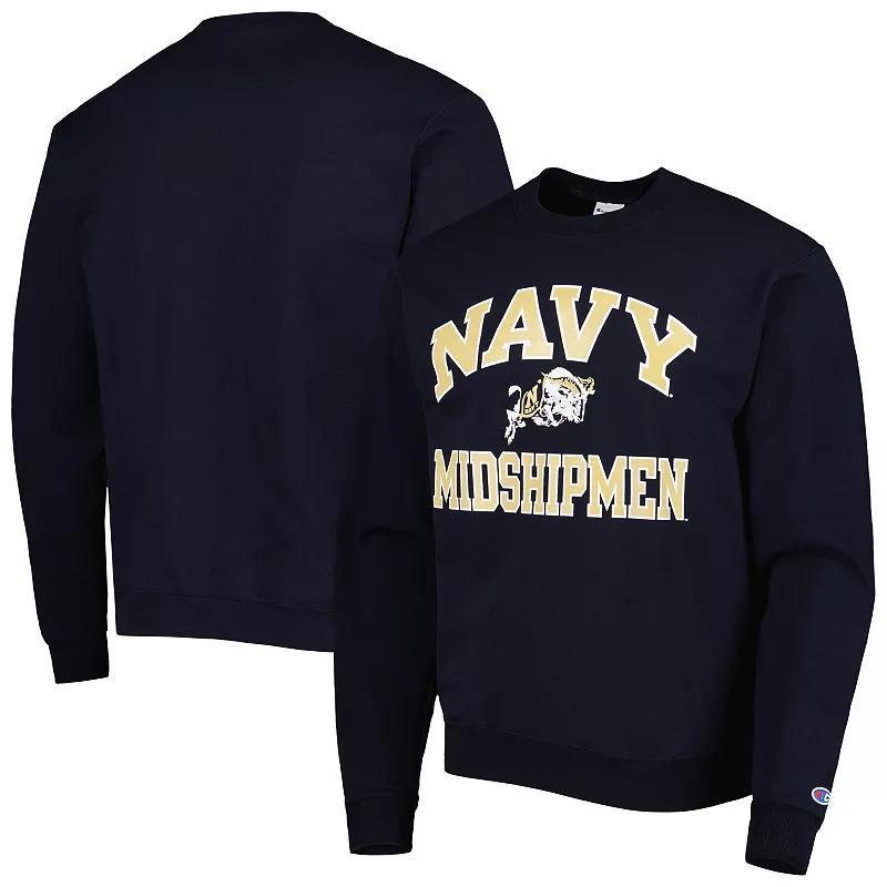 Mens Champion Navy Navy Midshipmen High Motor Pullover Sweatshirt Blue Product Image