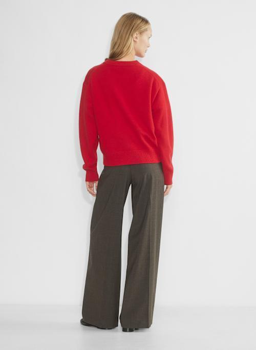 cashmere relaxed crew sweater Product Image