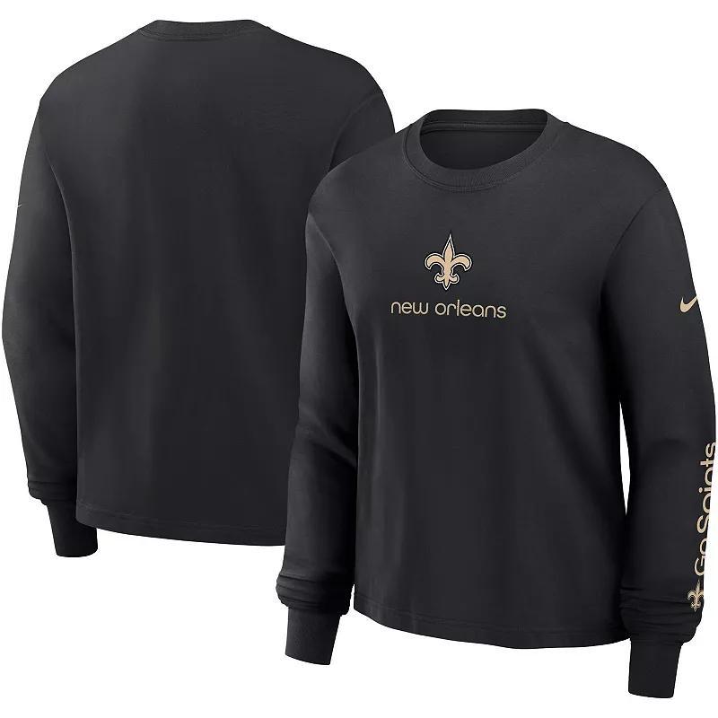 Womens Nike New Orleans Saints Boxy Long Sleeve T-Shirt Product Image