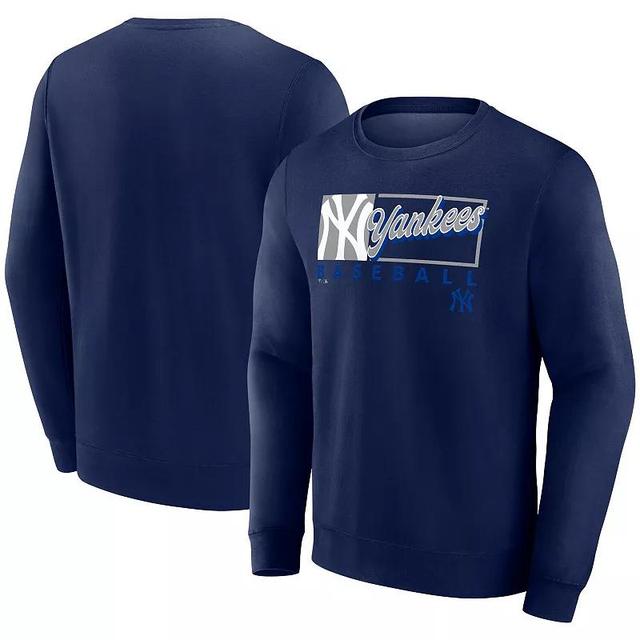 Mens Profile New York Yankees Big & Tall Pullover Sweatshirt Blue Product Image