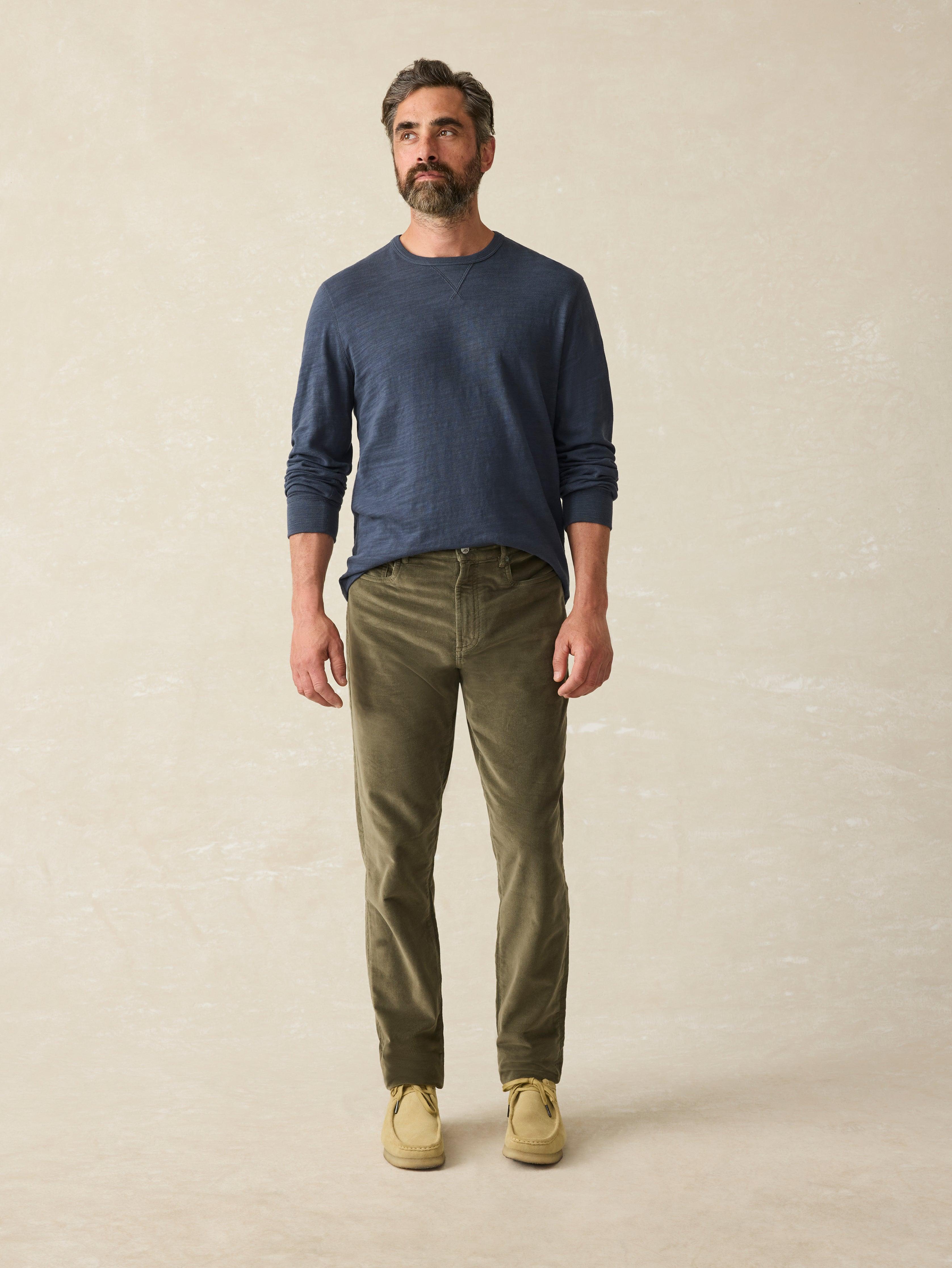 Stretch Terry Corduroy 5-Pocket Pant - Surplus Olive Male Product Image