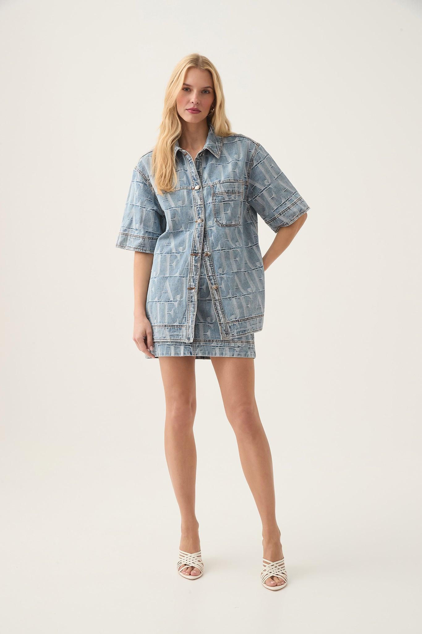 Nostalgia Jacquard Denim Shirt Product Image