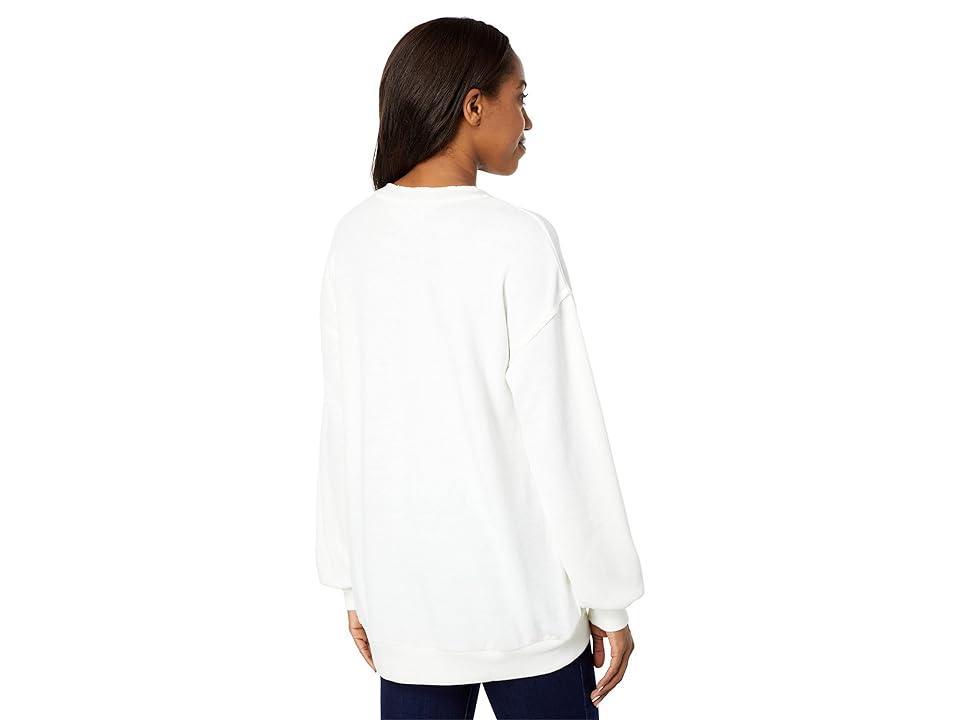 Mod-o-doc Cozy Brushed Jersey Long Sleeve V-Neck Tunic (Ivory) Women's Clothing Product Image