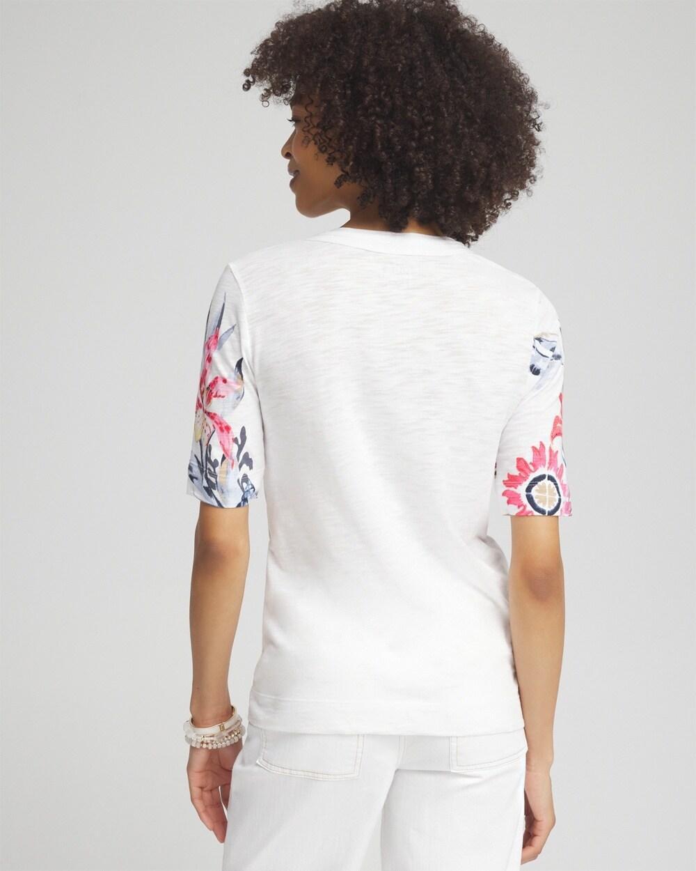 Floral Scoop Neck Tee Product Image