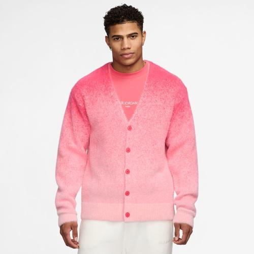 Jordan Mens Jordan Air Cardigan - Mens Astral Pink/Pink Product Image