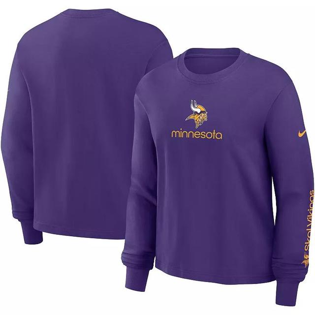 Womens Nike Minnesota Vikings Boxy Long Sleeve T-Shirt Product Image