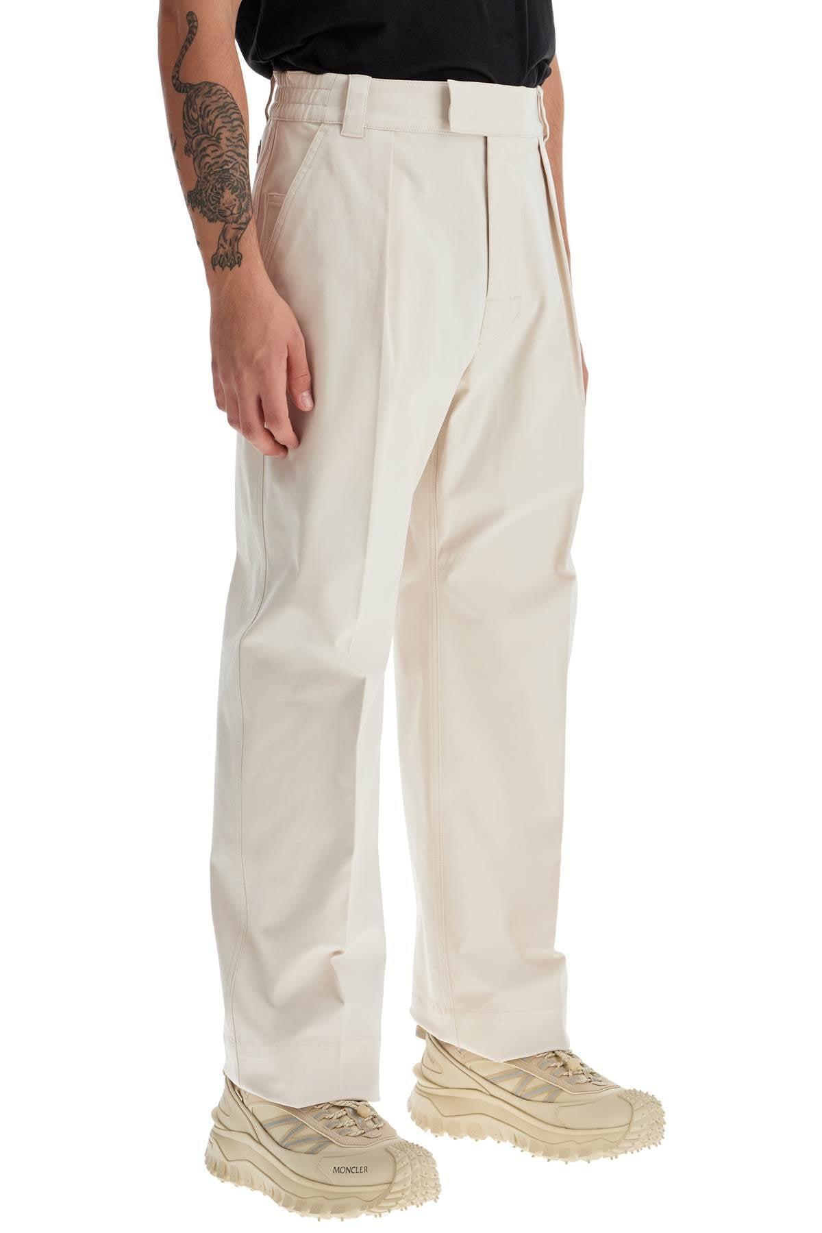 MONCLER Cotton Drill Pants In Eight Words In Neutral Product Image