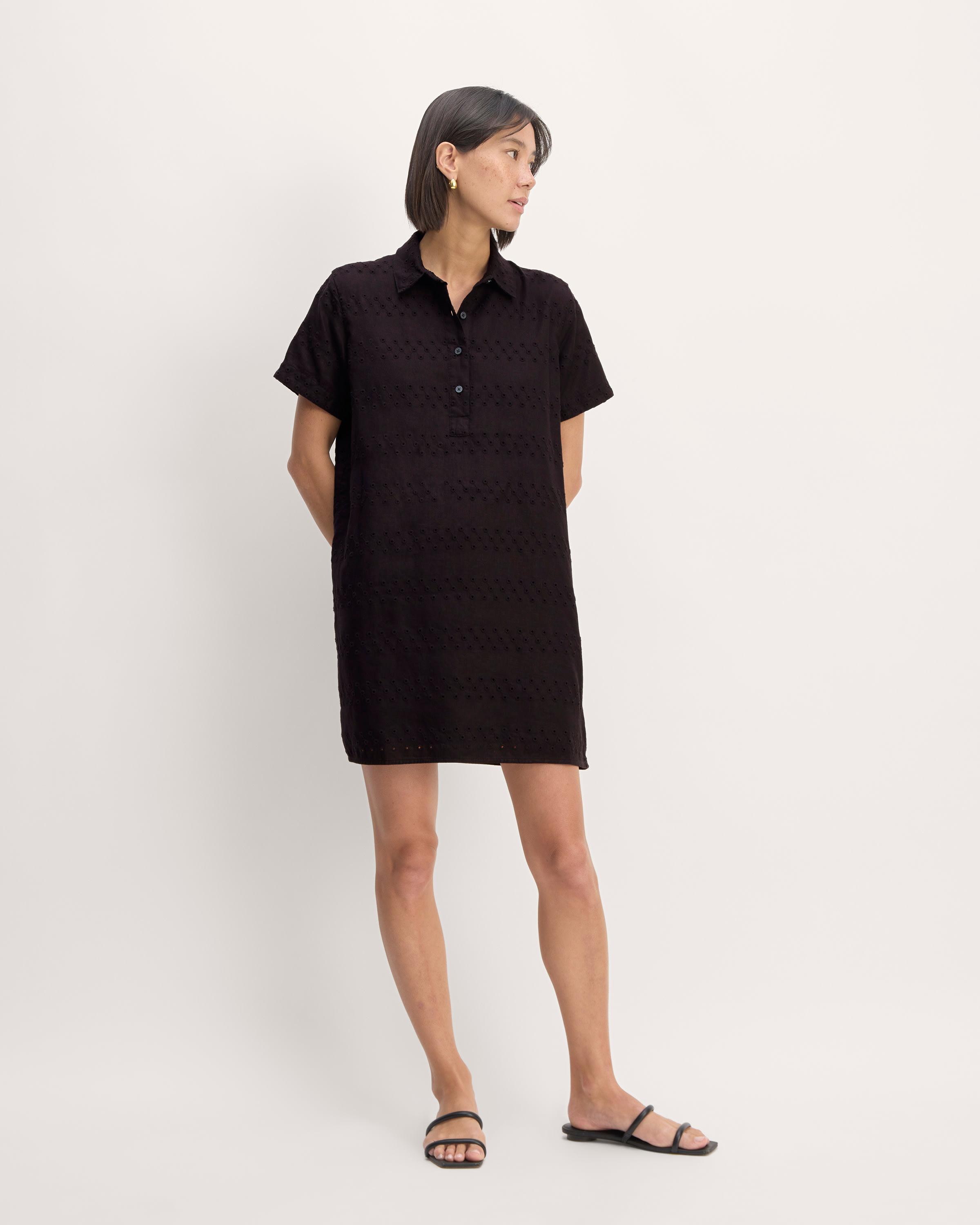 The Linen Eyelet Shirtdress Product Image