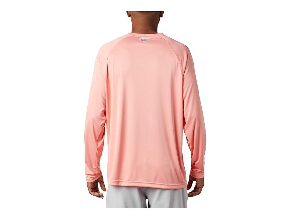 Columbia Terminal Tackle L/S Shirt (Sorbet/Black Logo) Men's T Shirt Product Image