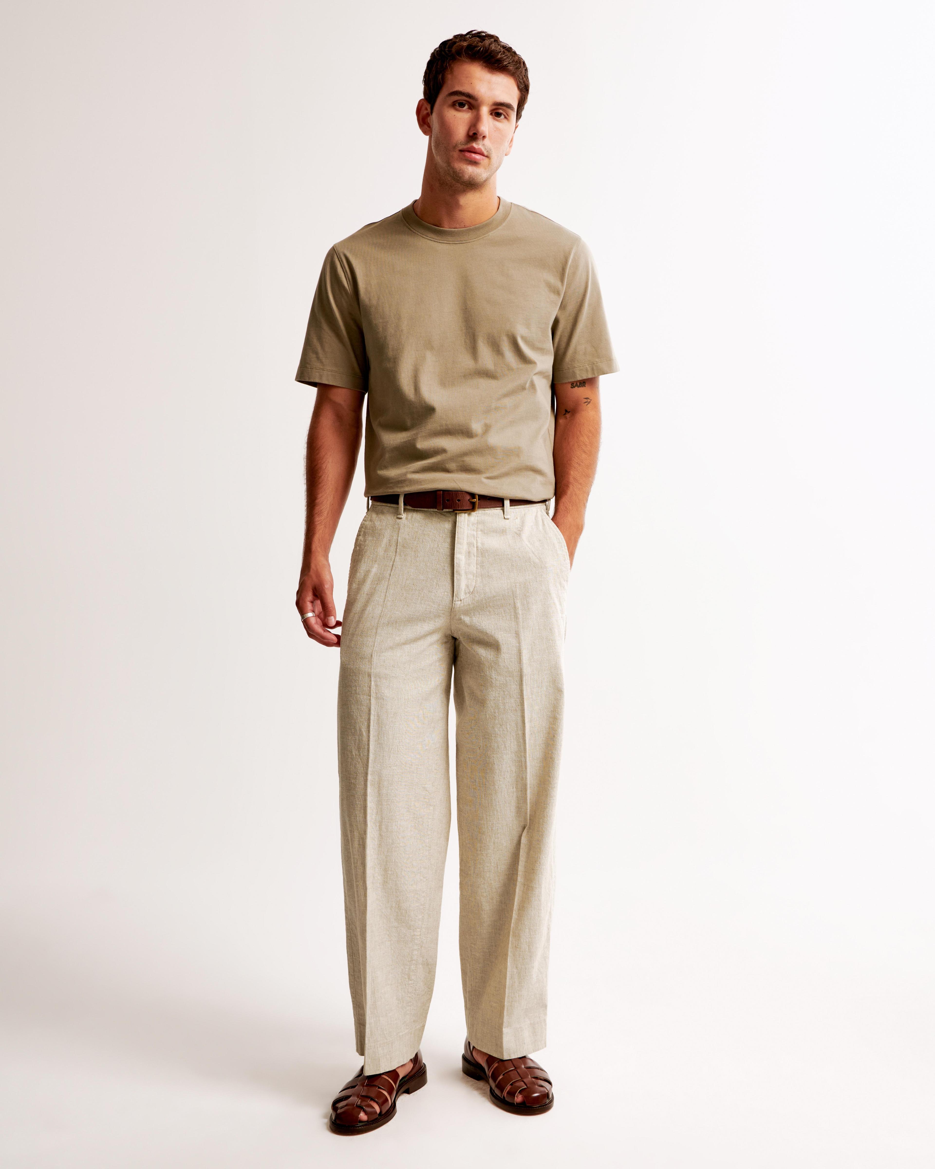 Baggy Linen-Blend Trouser Product Image