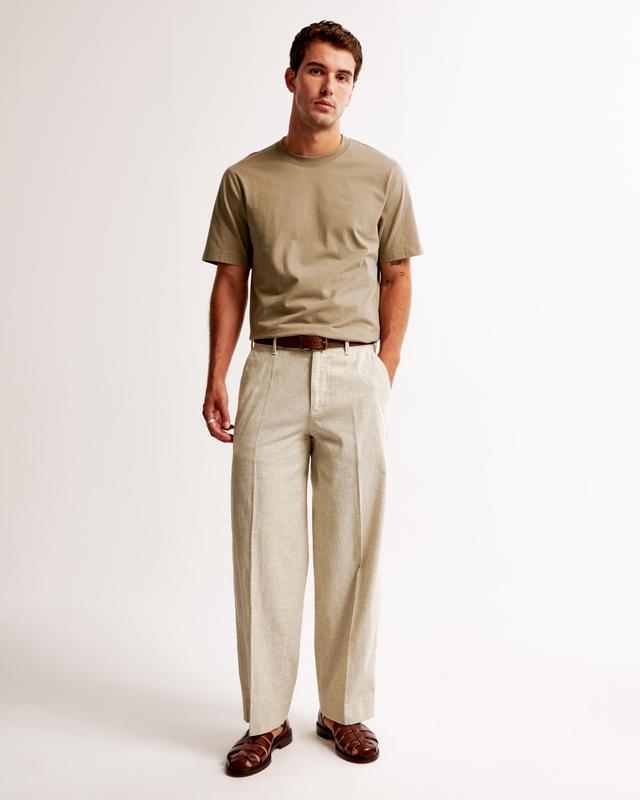 Baggy Linen-Blend Trouser Product Image