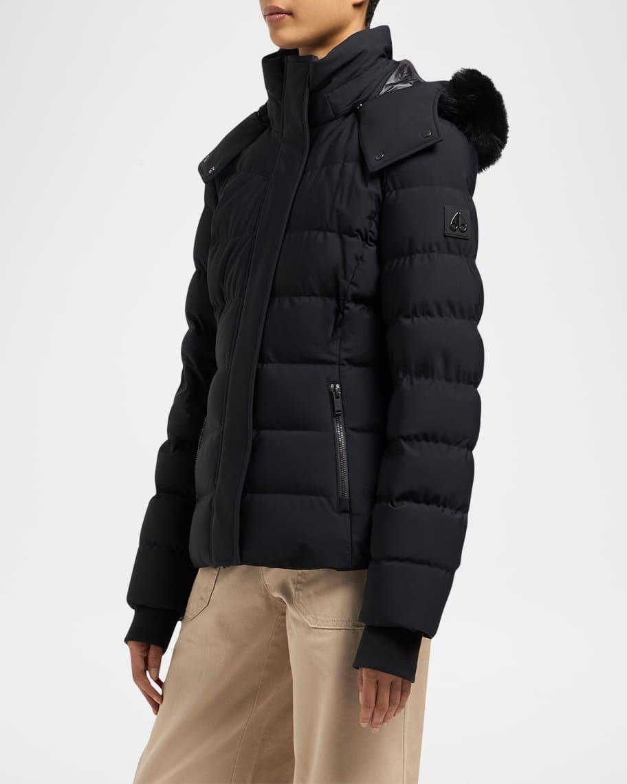 Betta Puffer Jacket with Detachable Hood and Shearling Trim Product Image